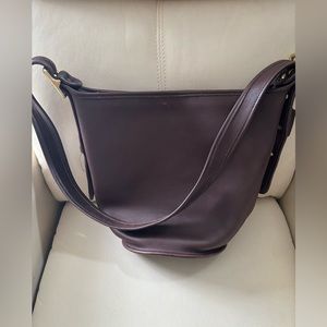 VINTAGE Glove Tan Mahogany Legacy Coach Bag Story Patch #9953 June 1997